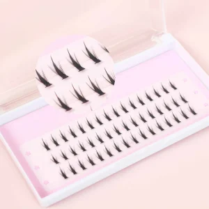 Private Labels 8mm Natural Down Bottom Eyelashes Thick Heavy Lower Lashes for Makeup Artists