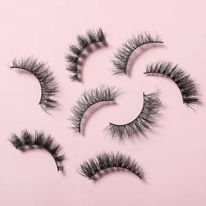 Private Labels Wispy Cat Eye 10 12 13mm 3D Mink Short Natural Eyelashes Half Lashes Corner Lash