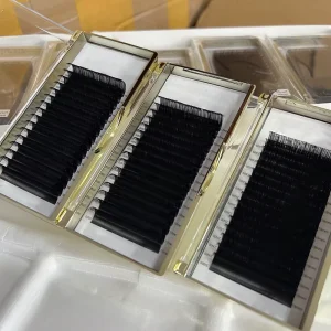 Private Logo Individual Matte Black Eyelash Extension Faux Mink Lashes Velvet Extensions Cashmere Volume Lashes Korean PBT 7mmCC