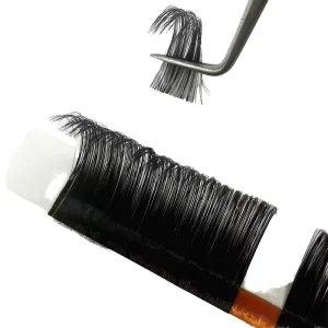 Private Volume Individual Eyelash Extensions Premium Silk Synthetic Lashes Matte Natural Long 30mm 20mm Premade Trays for Salons