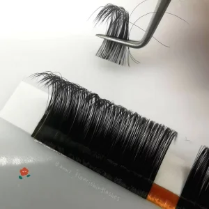Private Volume Lashes 20mm B C D Curl Synthetic Silk Eyelash Extensions Soft Natural Style Individual Lashes