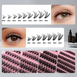 Professional Bulk Cluster Lashes Individual Eyelash Clusters for Salon Diy Reusable Natural Look Long Lasting