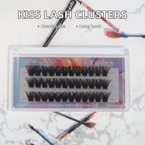 Professional DIY Handmade Synthetic Hair Natural Soft Pre Cut Segment Eyelash Extensions with Individual Lash Clusters