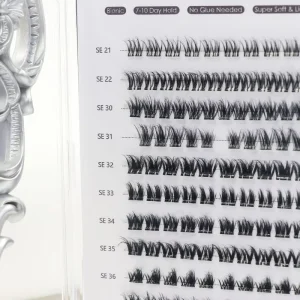 Professional DIY Lash Extension Kit Pre Cut Segment Cluster Lashes One Size Indevidual Lashes Full Strip Eyelashes Custom Logo