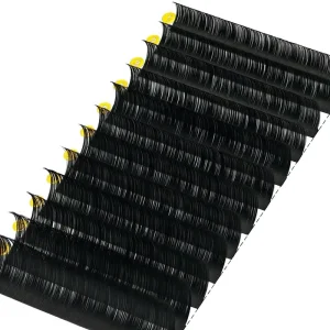Professional Dark Matte Individual Lashes Supplies Private Label Volume Lash Trays 0.07 C D Curl Handmade Eyelash Extensions