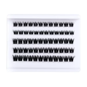Professional Handmade DIY Individual Cluster Eyelash Extension Kit Synthetic Hair Pre Glued Lashes