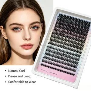 Professional Handmade Fox Eye Lash Clusters C/D with Silk/Mink for Daily Wear