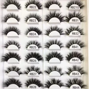 Professional High Grade Mink Full Strip Eyelashes 3D Effect Handmade Cruelty Free Reusable Black Cotton Band Mixed