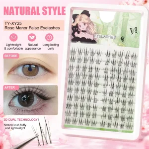 Professional Individual Lashes Extensions Soft Wispy Cluster Eyelashes Private Label Custom Logo Segmented Lashes