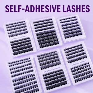 Professional Lash Vendor Cluster Lashes Kit No Glue Self Adhesive Handmade High Quality Lashes for Salon Retail with Custom Logo
