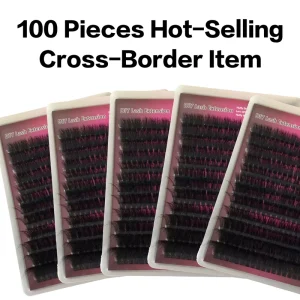 Professional Salon Effect 100D Segmented Eyelashes 14 24mm Mix DIY Cluster Lashes Fluffy Wispy Drama Look Individual Lashes
