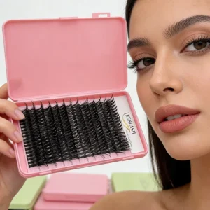 Professional Self Adhesive DIY Lash Segment Eyelash Faux Mink Thin Clear Band DIY Pre Cut Lash Cluster