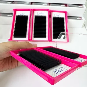 Professional Use Only 16 Rows Mega Volume Lashes Matte Black Silk Lashes for Certified Lash Technicians and Pros
