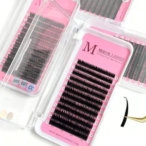 Professional Wet Look Lash Extensions 0.05 0.07mm High Gloss Flat Lashes Matte & Shiny Mixed Spiky Eyelash Supplies