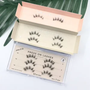 Pure Cruelty Free Handmade Eyelashes Pre Glued Press On Handmade Half Strip Under Lashes Nature Lash