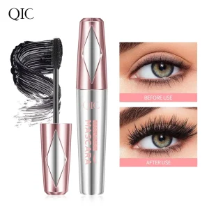 QIC 5D Volumizing Mascara Waterproof Long Lasting Curling Thick Eyelash Extension Anti smudge No Clumping Black Eye Makeup