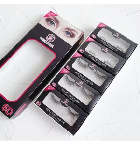 QINGDAO WINGSTAR Free Sample Provided 6D Series Strip Eyelashes Natural Style Strip Lashes