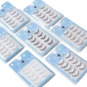 Qingdao Wingstar Handmade Strip Lash Eyelashes Nature Style Blue Series WSCB 008
