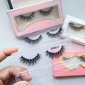 Quality Fluffy Vegan Full Strip Eyelashes Private Label False Lashes 15mm Fluffy Faux Mink Eyelashes