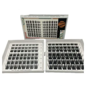 Quality Synthetic Extension DIY Segment Cluster Lashes Fast Dispatch 25mm Natural Thick Colorful Curl(CC) Paper