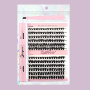Quill DIY Cluster Eyelash 33D M for 8 13mm Ultra Soft Bird Wing Diffused Look Pilates Morning 12 Rows