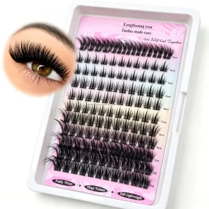 Radiant Fairy Style Handmade Segmented Lashes 8-16mm Synthetic/Silk/Mink Mixed Tray DIY for Makeup Artists