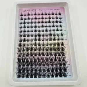 Radiant Professional Handmade Anime Style Lash Clusters Multi-length Silk/Mink Materials Custom Logo Packaging for Salon Use