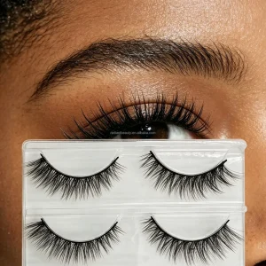 Radiant Synthetic Cat Eye Strip Lashes 3 5 10 Pairs Set 3D 5D Handmade Full Strip Lashes 2 Rows Custom Packaging for