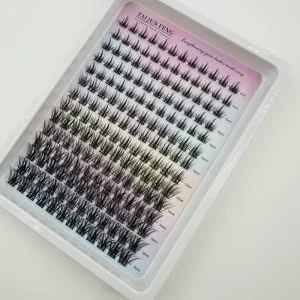 Radiant Wispy Faux Mink Lashes C D for Handmade Bridal Makeup 6D 8D Volume 2 Rows Customizable Packaging