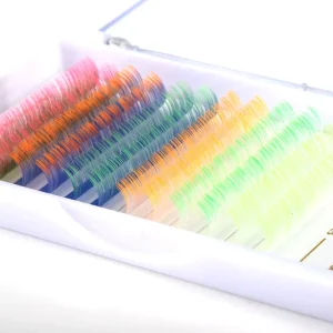 Rainbow Glitter Lashes Individual Color Eyelash Individual Color Lash Extensions