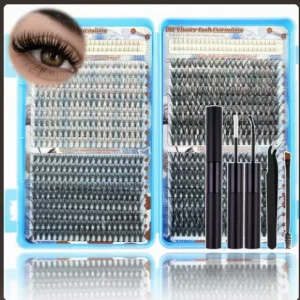 Ready Stock Light Weight DIY Spike Cluster Lash Kit Long Wearing Clusters With Bottom Individual Lashes Cluster Lash