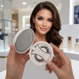 Ready-To-Wear Graceful Natural No Liner Quantum Magnetic Handmade Reusable False Lashes Beginner Friendly Applicator Set