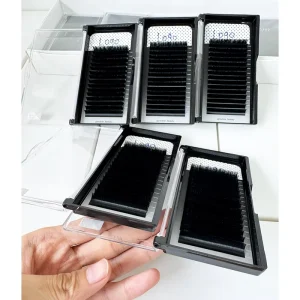 Ready to Ship High Density Individual Lash Extensions Deep Black Lash Tray for Urgent Professional Lash Orders
