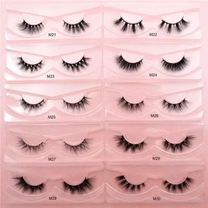 Real Mink Eyelash Vendor 3D Short Mink Lashes Siberian Mink Eye Lashes Strips