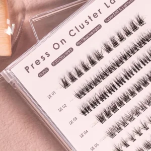 Real Vegan Eyelashes Extension Kit Wispy Cat Eye Lashes Reusable Pre Glued Cluster Cruelty Free 7 10 Days Lasting Invisible