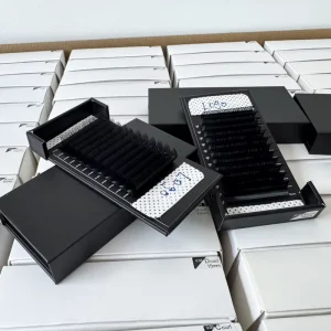Reliable Capacity Uniform Arrangement Individual Lashes Matte Black Lash Tray for Global Lash Brand Distribution