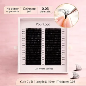 Reliable Eyelash Supplier Big Lashes Tray Low MOQ Cashmere Dark Black OEM ODM PRIVATE LABEL Synthetic Hair Extensions