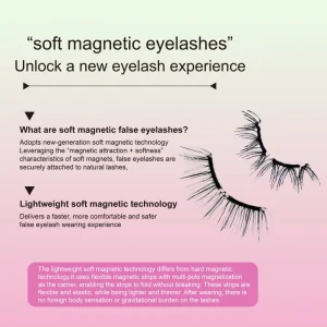 Reusable 3 Step Press On False Eyelashes D Magnetic Style Natural Lashes with Magnets No Glue Needed Mix Length for Makeup