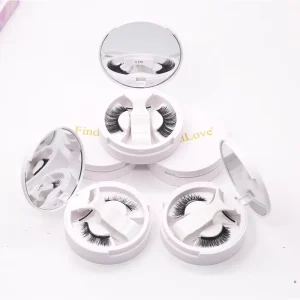 Reusable 3D Hard Magnetic Full Strip Eyelash Kit Handmade Long Natural Synthetic Hair Magnetic Eyelashes Kit