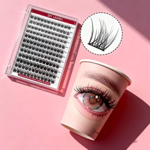 Reusable Cluster Lashes Natural Look Lightweight Individual Lash Clusters Comfortable Cluster False Lashes for Daily Makeup Wear