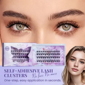 Reusable DIY No Glue Self-Adhesive Cruelty-Free Synthetic Hair Mixed Thickness Cluster Lashes Comfortable for 24h Wear