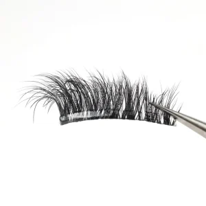 Reusable Fox Eye Self Adhesive Strips Eyelashes No Glue Needed Wispy Natural False Glueless Lash Pack Cat Eye Press on Eyelash