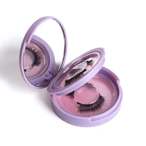 Reusable Handmade 3D Magnetic Eyelashes with Applicator Travel Size No Glue Needed Plastic Lashes Natural Look