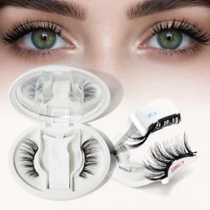 Reusable Handmade Full Length Lightweight Soft Magnetic Eyelashes with Clips Soft & Water Resistant No Glue Required