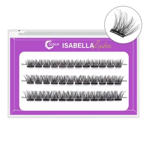 Reusable Handmade Self Adhesive 3 Rows Lash Clusters OEM Factory for Long Lasting Pre Glued Lash Extension Kit