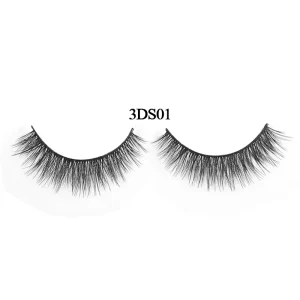 Reusable Magnetic Eyelashes Hand Made Silk Fiber Mink Lashes 3D Silk Strip Eyelashes