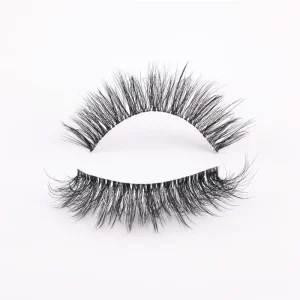 Reusable Own Brand 3d Human Hair Lashes Human Hair False Natural Invisible Band Eyelashes