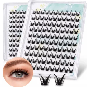 Reusable Pre Glued Cluster Eyelashes Waterproof Press On Handmade Thick Curly Self Adhesive Lash Clusters