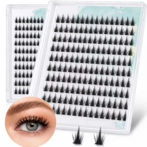 Reusable Pre glued Eyelash Cluster Set Own Brand Waterproof Self adhesive Individual Lash Cluster Set