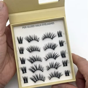 Reusable Press-On Under-Eye Half Lash Strips Natural Under Lashes